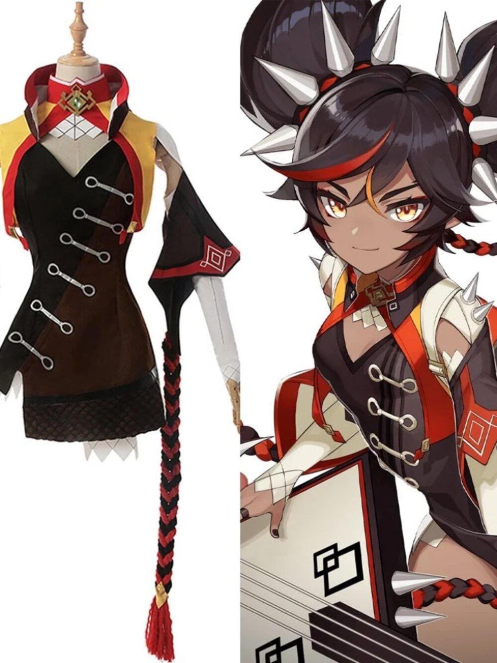 NEW Genshin Impact Xinyan Cosplay and Wig - Size XXL